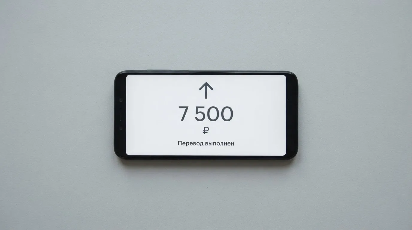 Телефон с экраном перевода стейблкоина