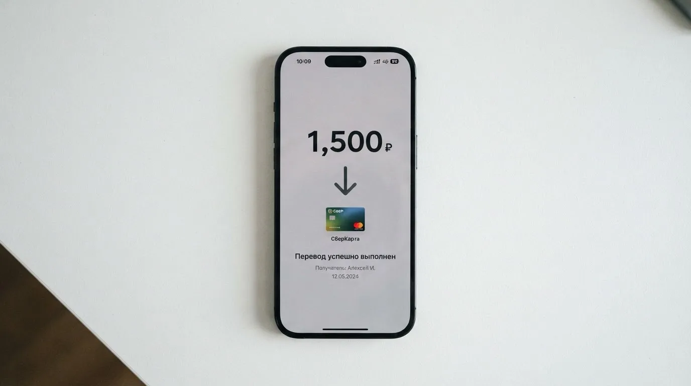 Телефон с экраном перевода стейблкоина