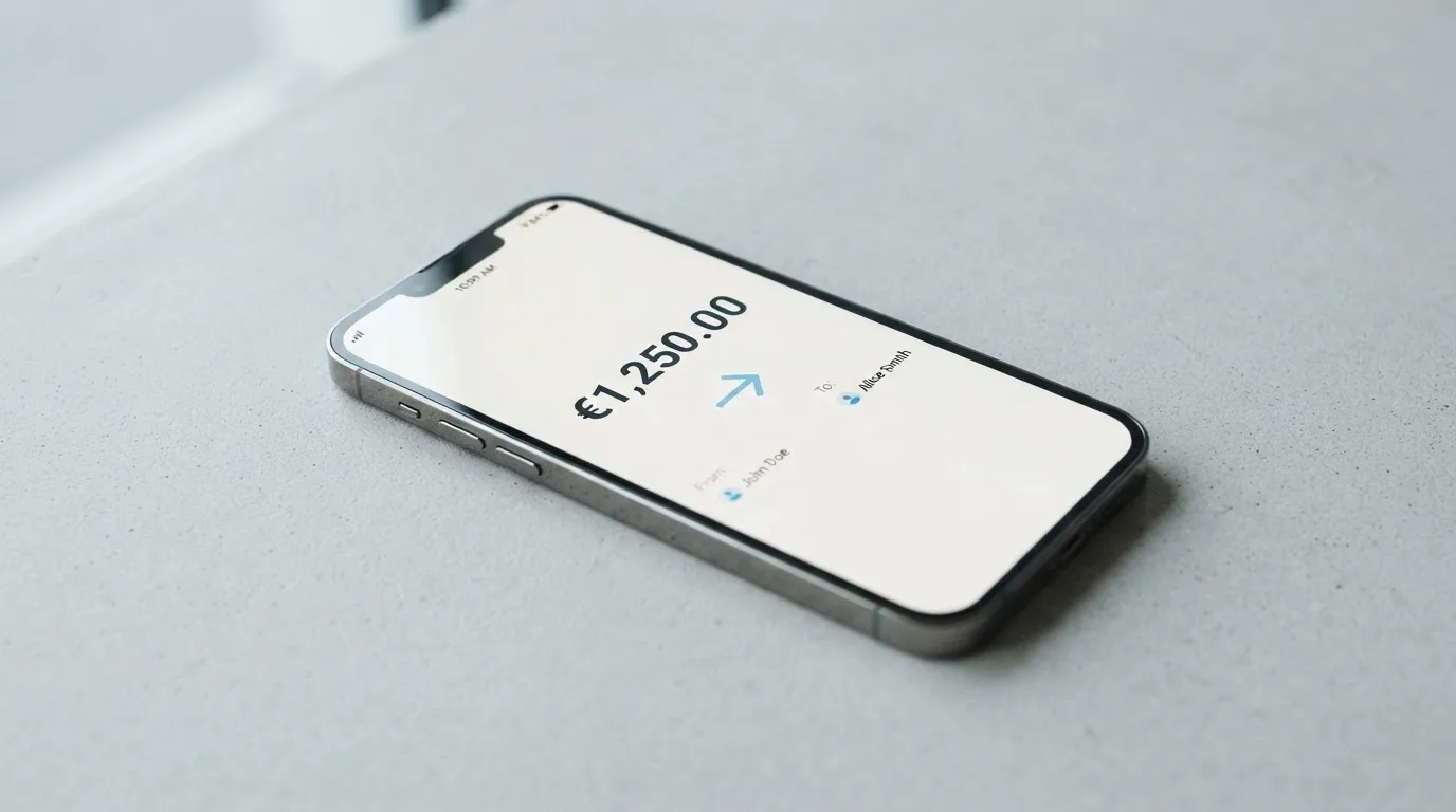 Телефон с экраном перевода стейблкоина
