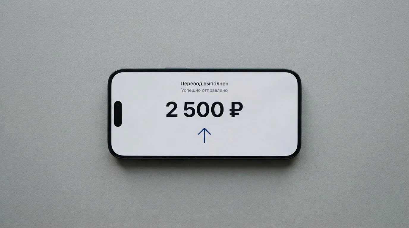 Телефон с экраном перевода стейблкоина